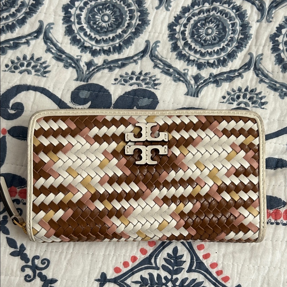 Tory Burch Multicolor Woven Wallet